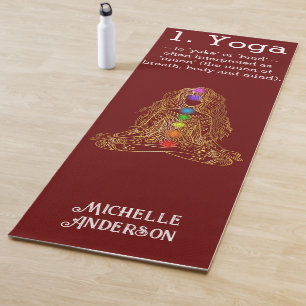 Golden Yoga Giro mit Chakras Yoga Mat Yogamatte