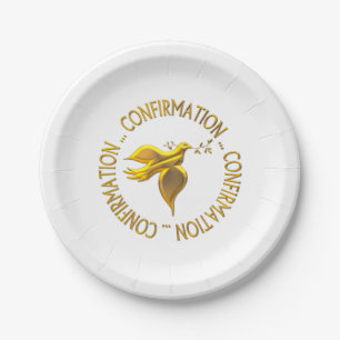 GOLDENBEKÄMPFUNG UND HOLY SPIRIT PAPPTELLER