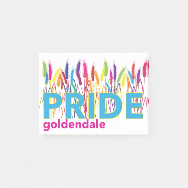 Goldendale PRIDE Swag Post-it Klebezettel (Vorderseite)