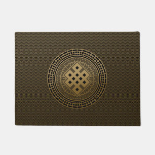 Goldendloser Knoten in der Mandala Fußmatte