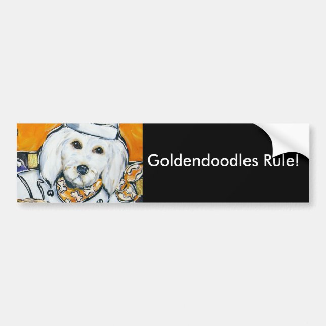 Goldendoodle Autoaufkleber (Vorne)