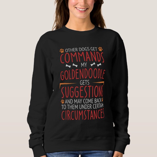 Goldendoodle-Befehle Sweatshirt (Vorderseite)