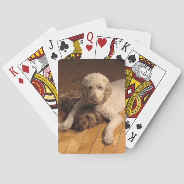 Goldendoodle-Beste Freundinnen Spielkarten (Rückseite)