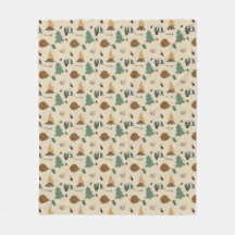 Goldendoodle Camping Fleece Decke | Lagerfeuer