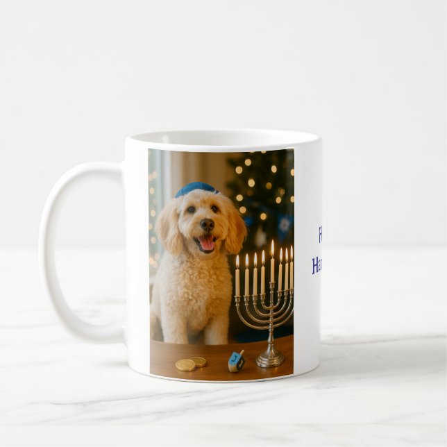 Goldendoodle Chanukka Christmaskah Kaffeetasse (Links)
