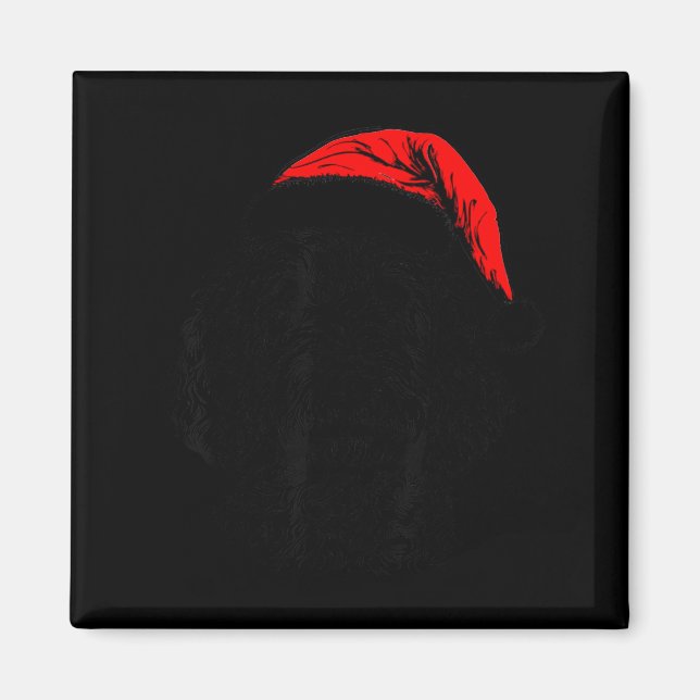 Goldendoodle Christmas Santa Hat Xmas Pajama Golde Magnet (Vorne)