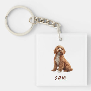 Goldendoodle Custom Pet Schlüsselanhänger