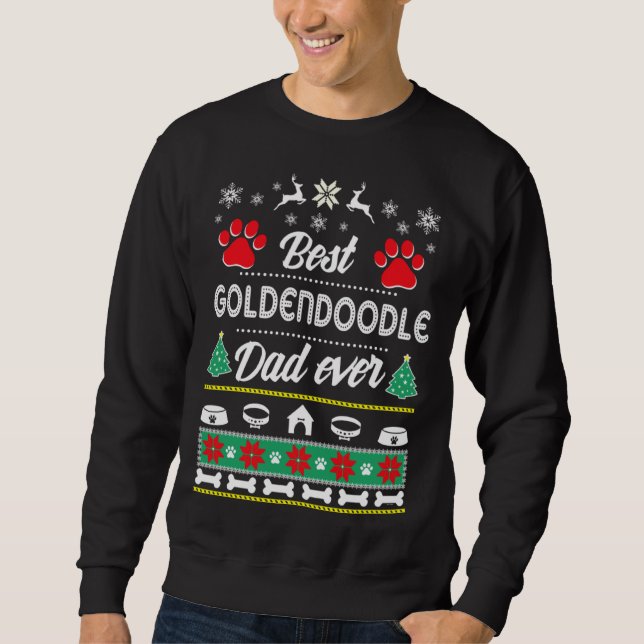 Goldendoodle Dad   Ugly Christmas Sweatshirt (Vorderseite)