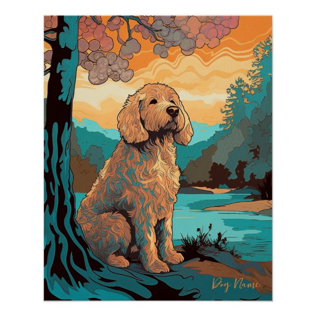 Goldendoodle Dog 004 - Bruno Pokopen Poster (Vorderseite)