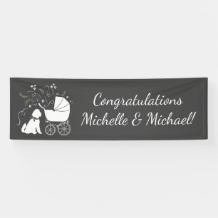 Goldendoodle Dog Baby Dusche Geschlechtslos Banner
