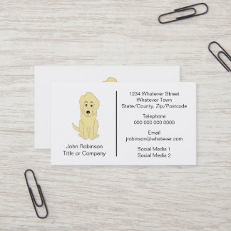 Goldendoodle Dog Design Boarding Kennels Visitenkarte