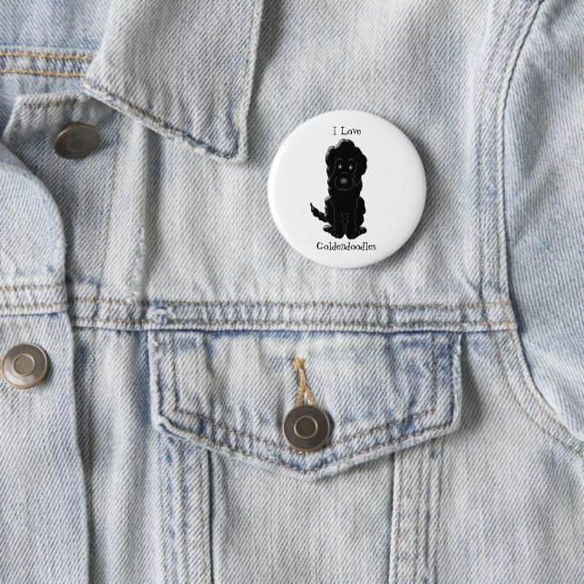 Goldendoodle Dog Design Button (Beispiel)
