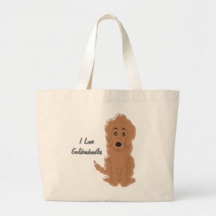 Goldendoodle Dog Design Jumbo Stoffbeutel