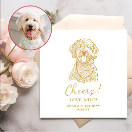 Goldendoodle Dog Personalisiert Cheers Napkins Serviette