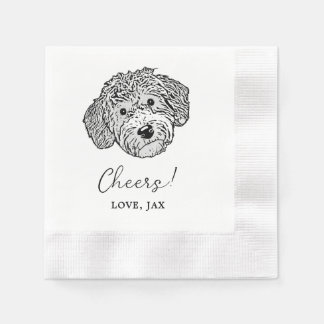 Goldendoodle Dog Personalisiert Drinks am Me Napki Serviette