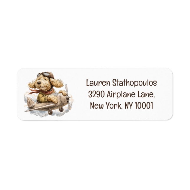 Goldendoodle Dog Pilot Airplane (Vorne)
