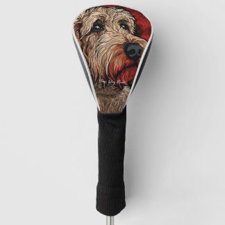 Goldendoodle Dog, Rot und Schwarz 002 - Ulises D Golf Headcover