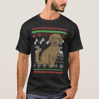 Goldendoodle Dog Santa Claus Ugly Weihnachts-Patte T-Shirt