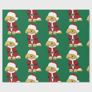 Goldendoodle Dog Santa Paws Geschenkpapier