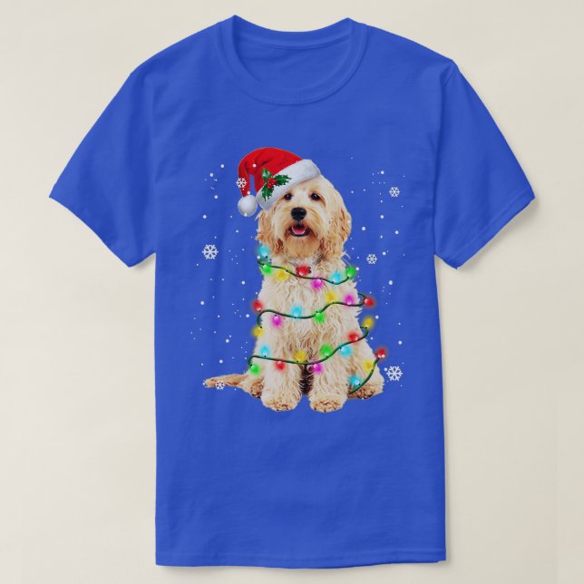 Goldendoodle Dog Tree Weihnachten Weihnachten Weih T-Shirt (Design vorne)