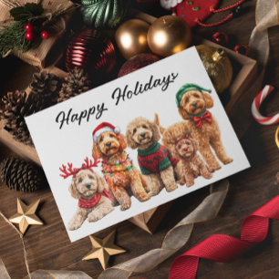 Goldendoodle Dog Weihnachtsfeiertag Postkarte