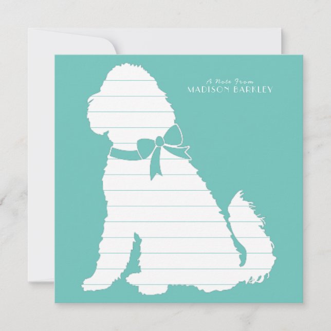 Goldendoodle Dog Welpenlabradoodle Dankeskarte (Vorderseite)