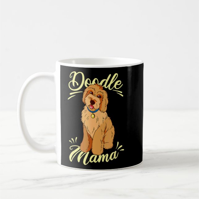 Goldendoodle Doodle Doodle Dog Goldener Doodl Kaffeetasse (Links)