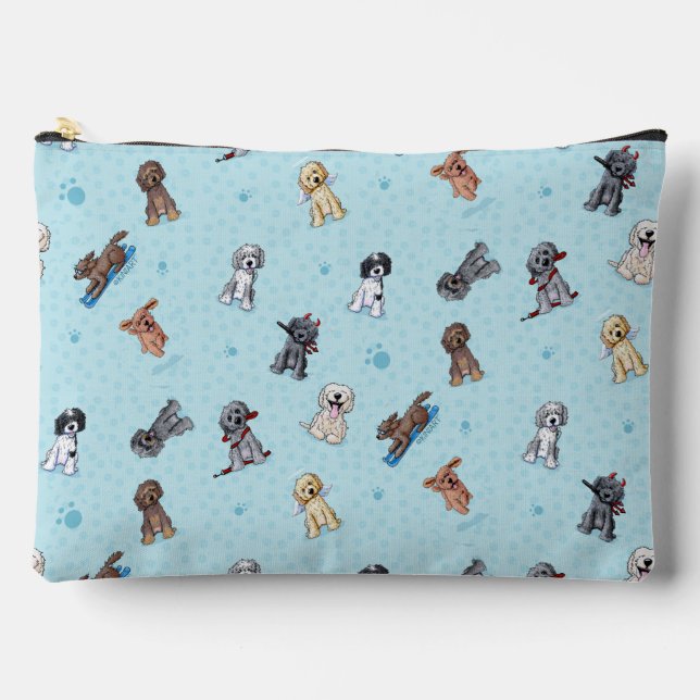 Goldendoodle DoodleMoji Zubehörtasche (Vorderseite)