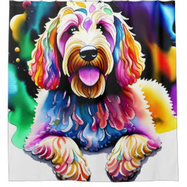 Goldendoodle Duschvorhang "Happy Dog"