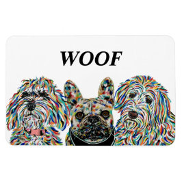 Goldendoodle, Französischer Bulldog, Bernedoodle M Magnet