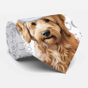 Goldendoodle Funny Woof Christmas Dog Lover Krawatte