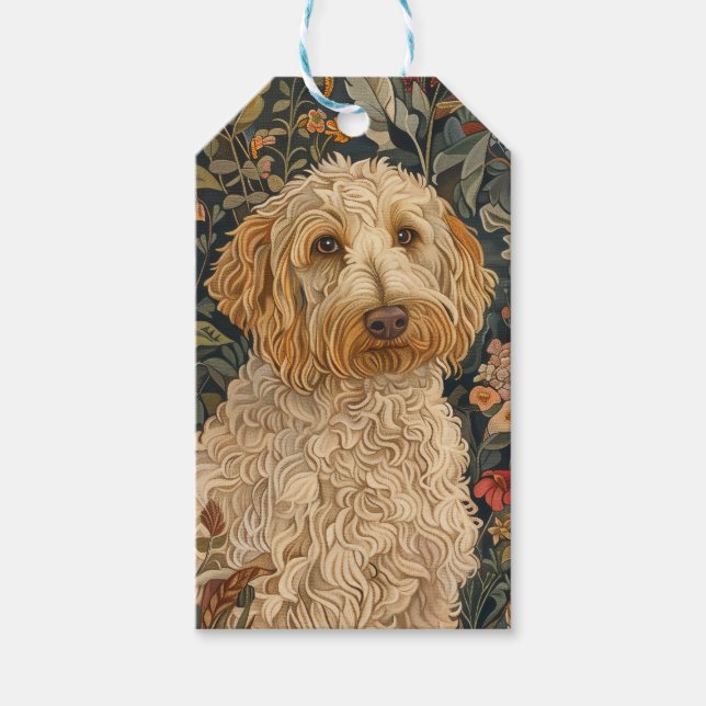 Goldendoodle Garden Tapestory Geburtstagsparty Geschenkanhänger (Vorderseite)