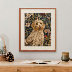 Goldendoodle-Garten-Tapete Geburtstagsfeier Poster