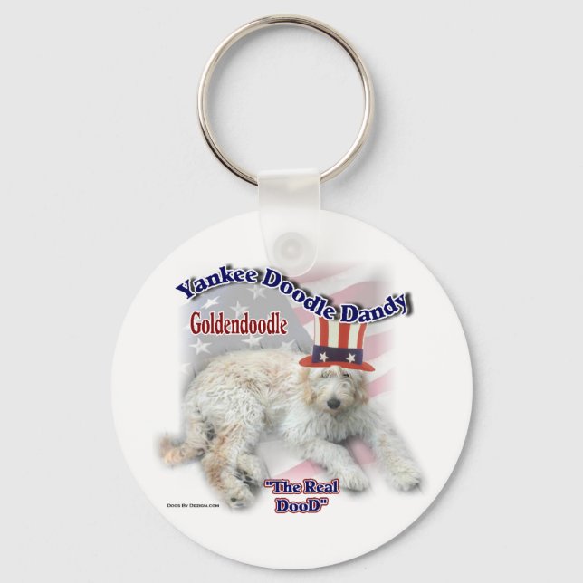 Goldendoodle-Geschenke Schlüsselanhänger (Vorderseite)