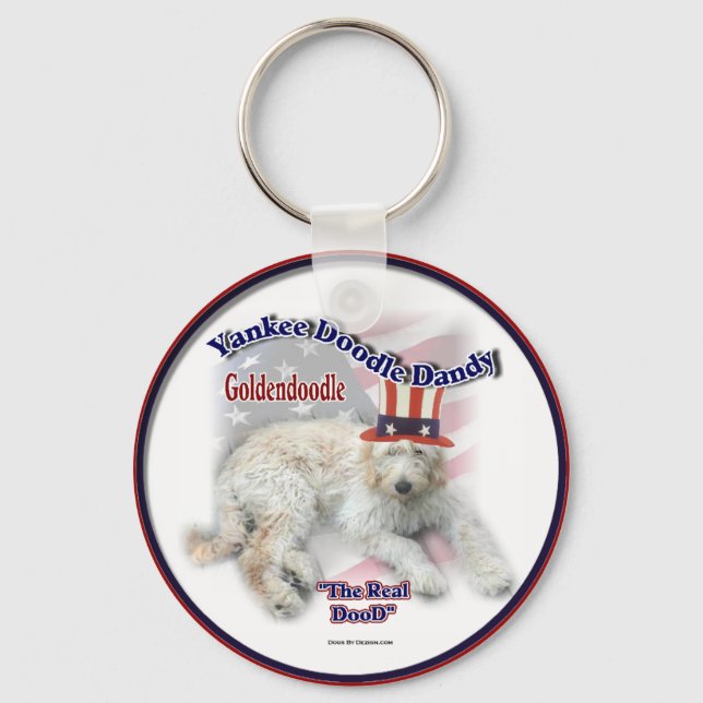Goldendoodle-Geschenke Schlüsselanhänger (Vorderseite)