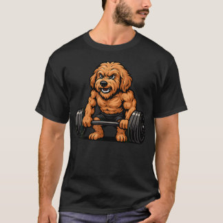 Goldendoodle Gewichtheben Bodybuilder Workout Gym T-Shirt