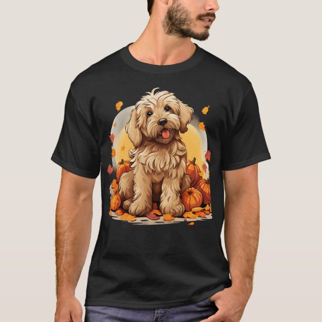 Goldendoodle Halloween Cute and Spooky Doodle Dog  T-Shirt (Vorderseite)