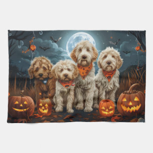 Goldendoodle Halloween Spooky Geschirrtuch