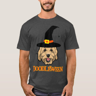 Goldendoodle Halloween Spooky Golden Doodle Doodle T-Shirt