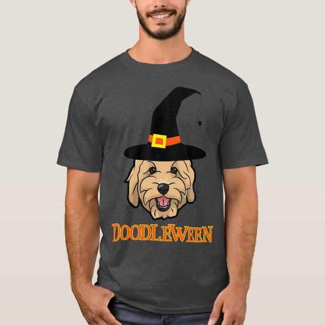 Goldendoodle Halloween Spooky Golden Doodle Doodle T-Shirt (Vorderseite)