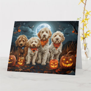 Goldendoodle Halloween Spooky Karte