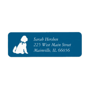 Goldendoodle Hund Baby Dusche Boy Blue