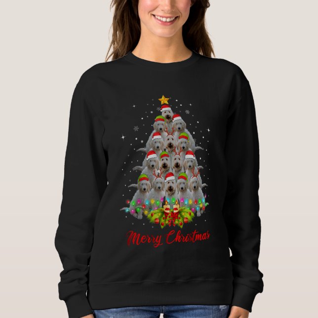 Goldendoodle-Hund Baum Weihnachten Pullover Xmas H (Vorderseite)