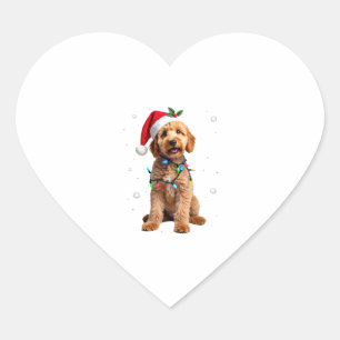 Goldendoodle-Hund-Baum-Weihnachts-Pullover Xmas Ha Herz-Aufkleber
