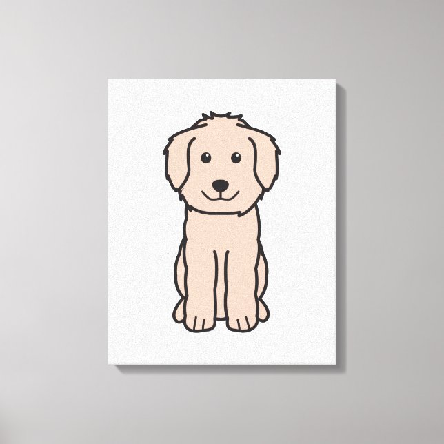 Goldendoodle Hund Cartoon Leinwanddruck (Vorderseite)