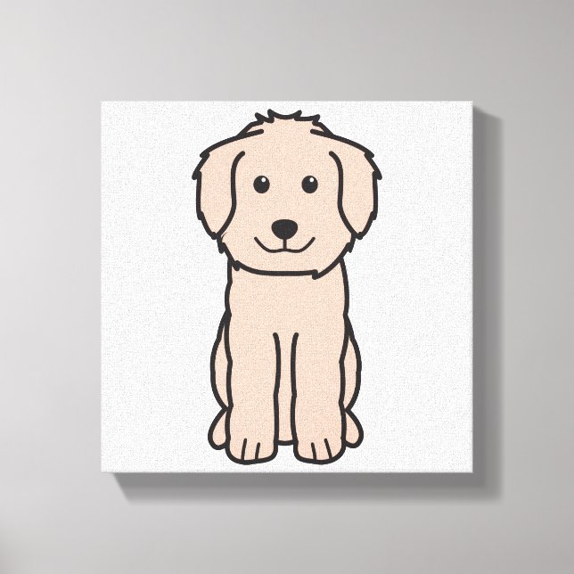 Goldendoodle Hund Cartoon Leinwanddruck (Vorderseite)