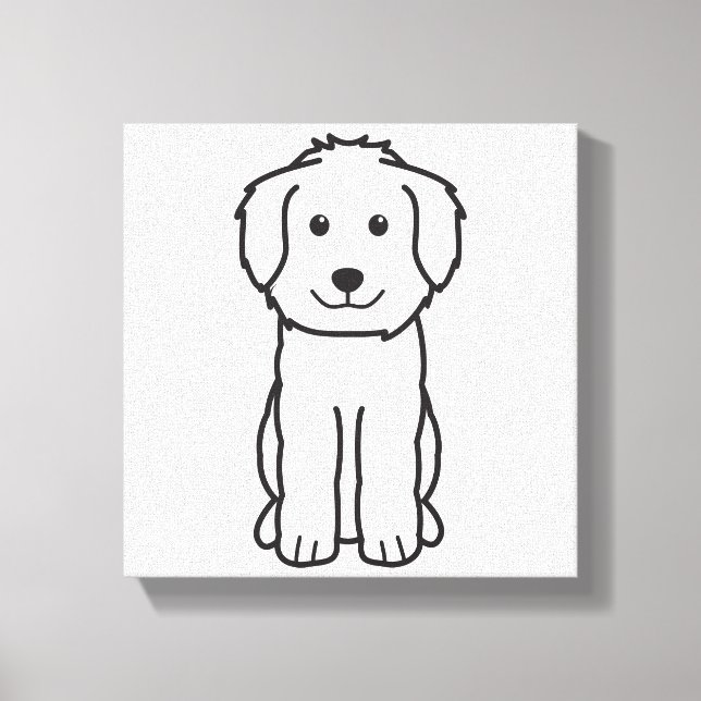 Goldendoodle Hund Cartoon Leinwanddruck (Vorderseite)