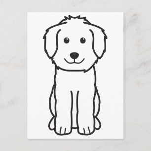 Goldendoodle Hund Cartoon Postkarte