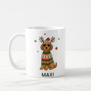 Goldendoodle Hund Festive Weihnachten Kaffeetasse