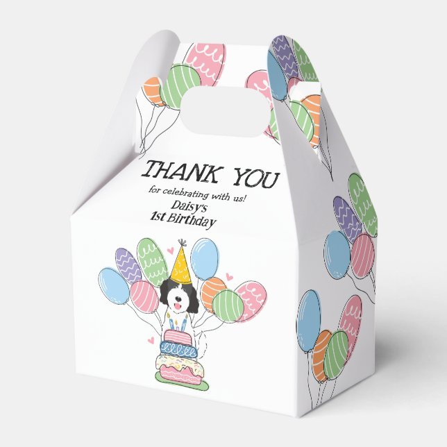 Goldendoodle Hund Geburtstag Danke Ihnen Gefallen  Geschenkschachtel (Vorderseite)